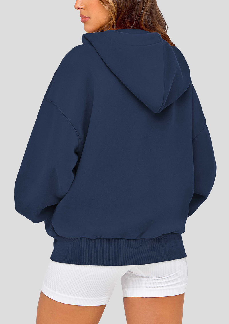 PRETTYGARDEN Women's Fall Oversized Hoodies Sweatshirt Long Sleeve Zip Up Pockets Loose Fit Y2K Winter Jackets Coat