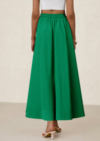 Ruffle High Waisted Casual Long Flowy Maxi Skirts with Pockets
