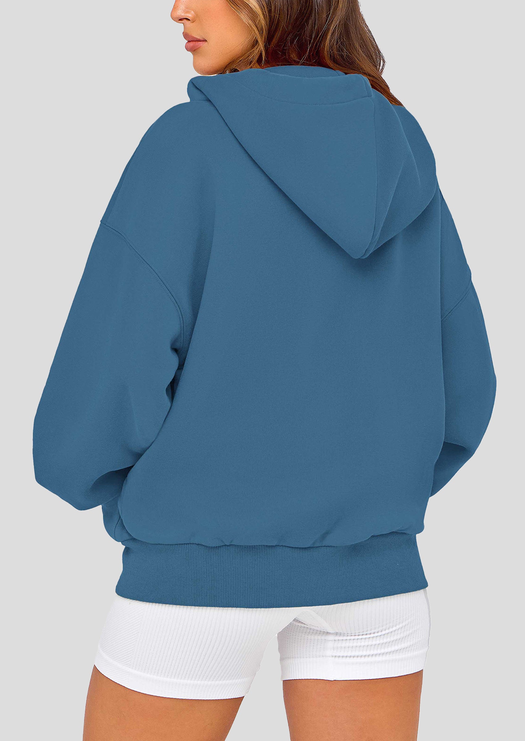 PRETTYGARDEN Women's Fall Oversized Hoodies Sweatshirt Long Sleeve Zip Up Pockets Loose Fit Y2K Winter Jackets Coat