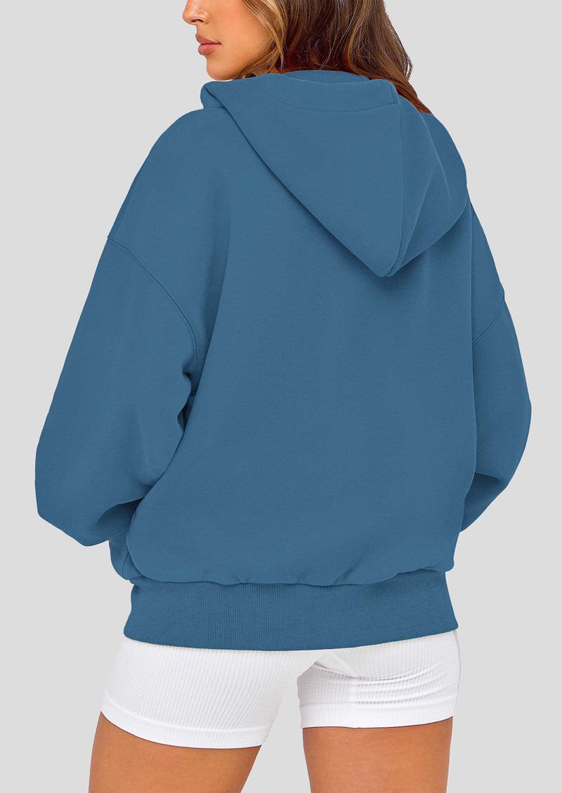 PRETTYGARDEN Women's Fall Oversized Hoodies Sweatshirt Long Sleeve Zip Up Pockets Loose Fit Y2K Winter Jackets Coat