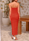 PRETTYGARDEN Women's Ribbed Maxi Bodycon Dress Summer Strapless Tube Y2K Party Club Long Dresses
