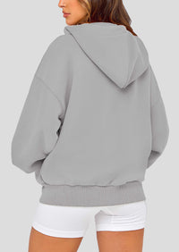 Zip Up Long Sleeve Loose Fit Y2K Casual Hoodies Cardigan
