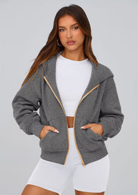 PRETTYGARDEN Hoodies For Women Sweatshirt Zip Up Hoodie Fall Fashion Trendy Long Sleeve Jackets Winter Clothing Outfits