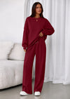 PRETTYGARDEN 2 Piece Sets For Women Fall Trendy Long Sleeve Sweatshirt Wide Leg Pants Loungewear Set Matching Sweatsuit