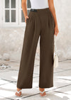 Wide Leg High Waisted Business Casual Work Pants