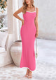 Bodycon Spaghetti Strap Wear Sleeveless Beach Maxi Dresses