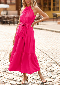 Sleeveless Halter Neck  Boho Dresses