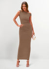 PRETTYGARDEN Maxi Skirt Sets Women 2 Piece Outfits Summer Spring One Shoulder Sleeveless Ruched Bodycon Long Skirts