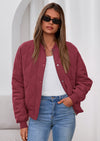 PRETTYGARDEN Women's Quilted Bomber Jacket Fall Fashion Lightweight Cropped Zip up Outerwear Winter Puffer Coats Pockets