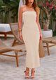 Ribbed Strapless Tube Y2K Maxi Bodycon Dresses