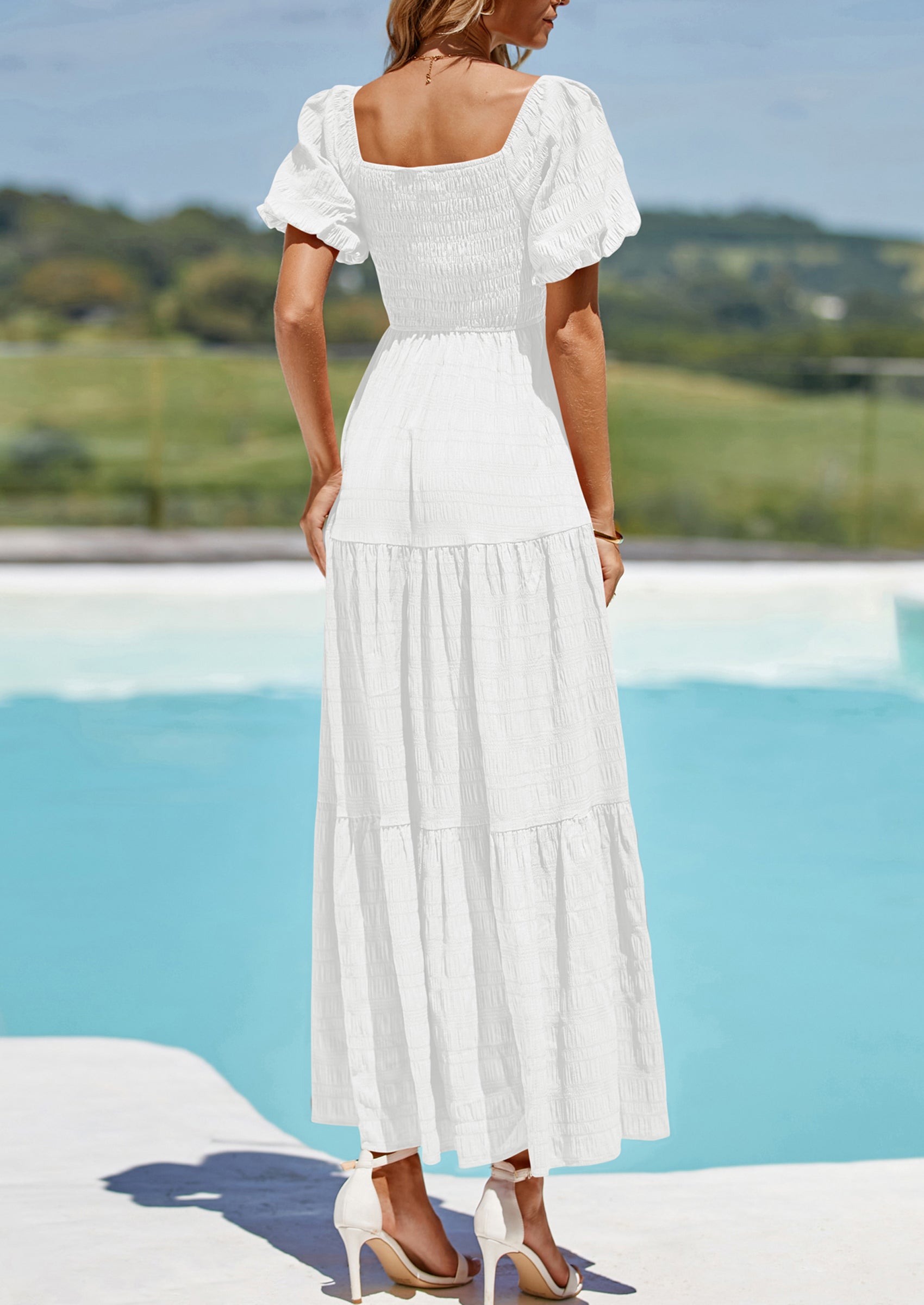 Frock Womens White Embroidered Dress Sugar Lips Saint Tropez Katya Tiered Smocked Midi Dress Large Cottage Frock Womens White Embroidered Dress Sugar Lips Saint Tropez Katya Tiered Smocked Midi Dress Large Cottage
