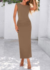 PRETTYGARDEN 2 Piece Sets Going Out Casual Cap Sleeve Crop Tops Ruched Maxi Long Skirts Outfits