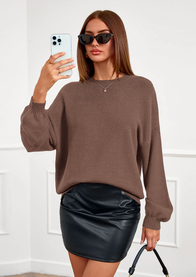 PRETTYGARDEN Women's Fall Oversized Sweaters Dressy Casual Long Sleeve Chunky Knit Winter Pullover Tops Holiday Outfits PRETTYGARDEN