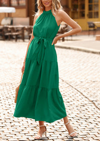 Sleeveless Halter Neck  Boho Dresses