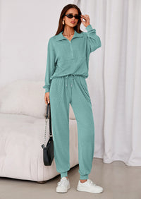 PRETTYGARDEN Women's Fall 2 Piece Lounge Sets Zip Up Sweatshirt Jogger Pants Sweat Track Suits Travel Outfit Winter Clothing