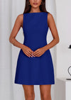 PRETTYGARDEN Womens Formal Short Dresses Summer Sleeveless Boat Neck A Line Elegant Mini Cocktail Party Dress