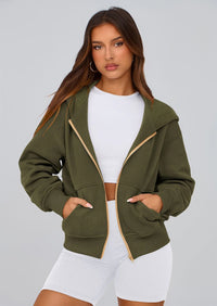 PRETTYGARDEN Hoodies For Women Sweatshirt Zip Up Hoodie Fall Fashion Trendy Long Sleeve Jackets Winter Clothing Outfits