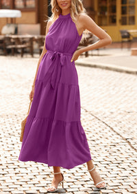 Sleeveless Halter Neck  Boho Dresses