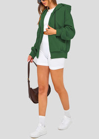 Zip Up Long Sleeve Loose Fit Y2K Casual Hoodies Cardigan