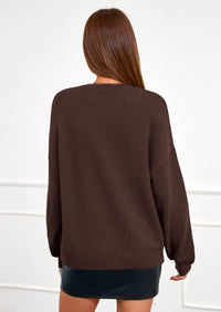 PRETTYGARDEN Women's Fall Oversized Sweaters Dressy Casual Long Sleeve Chunky Knit Winter Pullover Tops Holiday Outfits PRETTYGARDEN