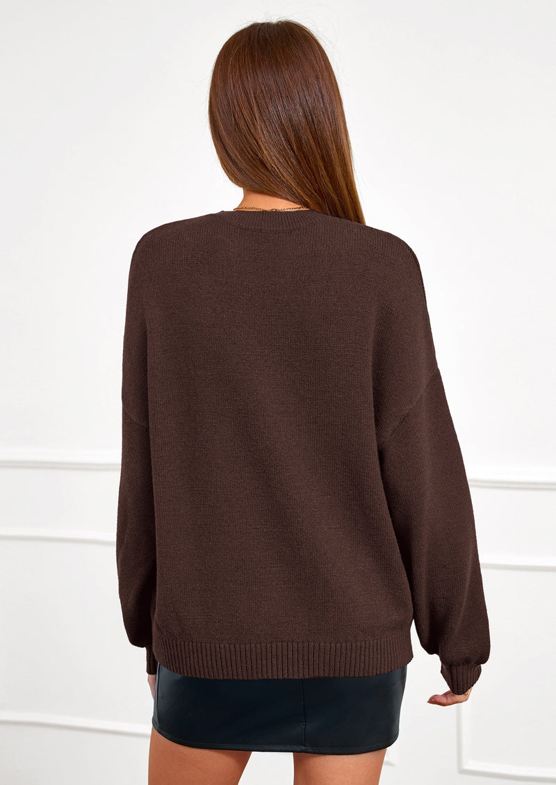 PRETTYGARDEN Women's Fall Oversized Sweaters Dressy Casual Long Sleeve Chunky Knit Winter Pullover Tops Holiday Outfits PRETTYGARDEN