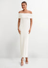 PRETTYGARDEN Women's Off The Shoulder Maxi Dresses Summer Formal Elegant Cocktail Party Wedding Guest Long Dress