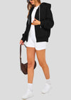 PRETTYGARDEN Women's Fall Oversized Hoodies Sweatshirt Long Sleeve Zip Up Pockets Loose Fit Y2K Winter Jackets Coat