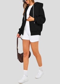 Zip Up Long Sleeve Loose Fit Y2K Casual Hoodies Cardigan