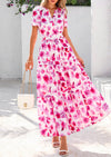 PRETTYGARDEN Boho V Neck Beach Vacation Maxi Dresses