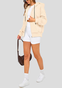Zip Up Long Sleeve Loose Fit Y2K Casual Hoodies Cardigan