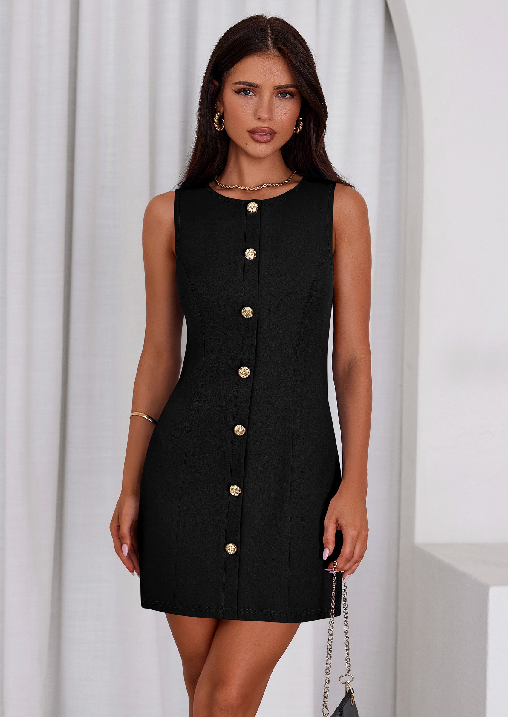 PRETTYGARDEN Work Dresses for Women Spring Business Formal Short Dress