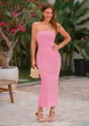 PRETTYGARDEN Women's Ribbed Maxi Bodycon Dress Summer Strapless Tube Y2K Party Club Long Dresses