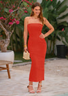 PRETTYGARDEN Women's Ribbed Maxi Bodycon Dress Summer Strapless Tube Y2K Party Club Long Dresses