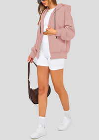 Zip Up Long Sleeve Loose Fit Y2K Casual Hoodies Cardigan