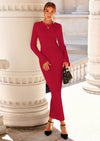 PRETTYGARDEN Sweater Dresses for Women Fall Bell Long Sleeve Crew Neck Bodycon Maxi Dress Winter Ribbed Knit Outfits