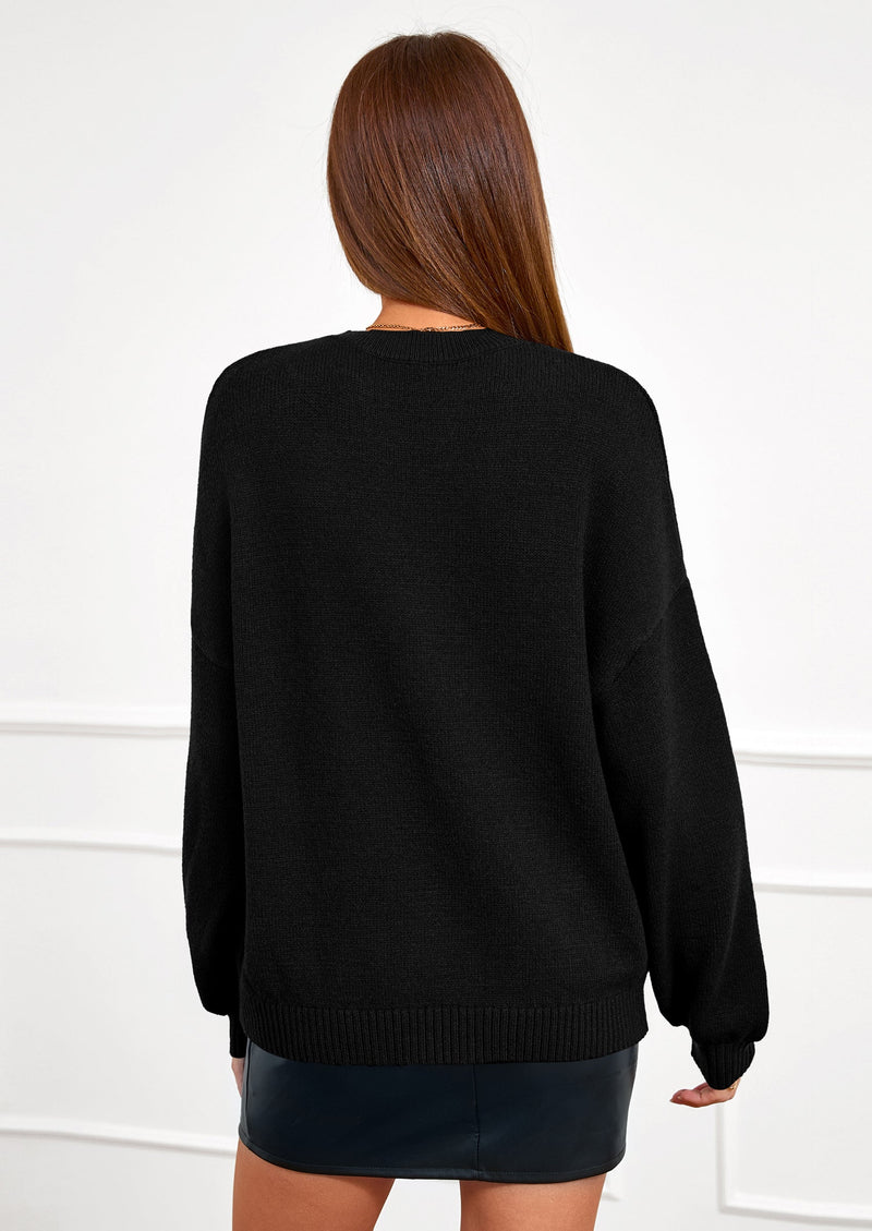 PRETTYGARDEN Women's Fall Oversized Sweaters Dressy Casual Long Sleeve Chunky Knit Winter Pullover Tops Holiday Outfits PRETTYGARDEN