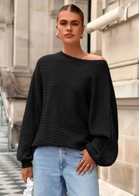 PRETTYGARDEN Fall Sweaters for Women Oversized Boat Neck Pullover Long Sleeve Knit Tops Cozy Winter Fashion Clothing