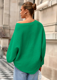 PRETTYGARDEN Fall Sweaters for Women Oversized Boat Neck Pullover Long Sleeve Knit Tops Cozy Winter Fashion Clothing