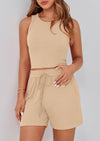 PRETTYGARDEN Lounge Sets Two Piece Matching Outfits Beach Vacation Clothes
