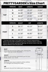 Casual Short Sleeve Tops High Waisted Sweatpants Two Piece Sets
