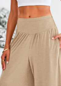 High-Waisted Flowy Palazzo Pant With Pockets