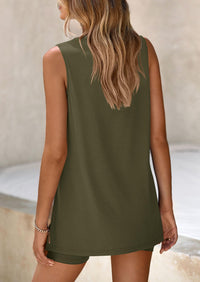 Lounge Shorts Loungewear Outfits 2 Piece Sets