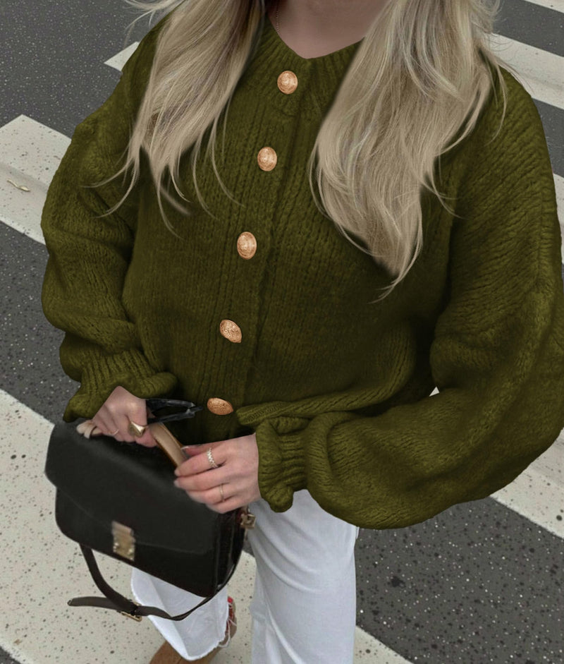 PRETTYGARDEN Womens Cropped Cardigans Trendy PRETTYGARDEN Long Sleeve Cropped Sweaters for Women Ruffle Oversized CardiganRuffle Open Front Chunky Knit Sweater Oversized Button Down Fall Clothes PRETTYGARDEN