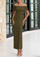 Off The Shoulder Elegant Bodycon Formal Cocktail Party Evening Maxi Dresses
