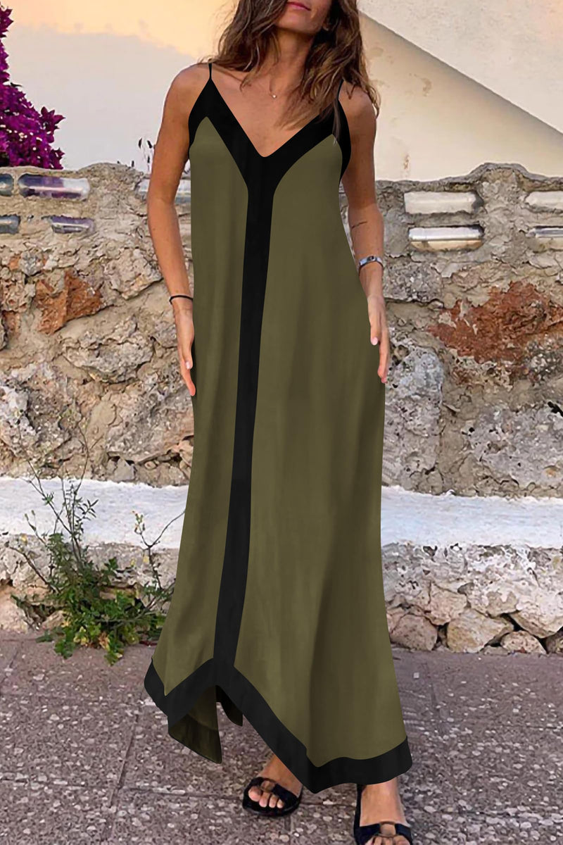 Sleeveless Pleated Flowy Maxi Elegant Cocktail Party Dress.