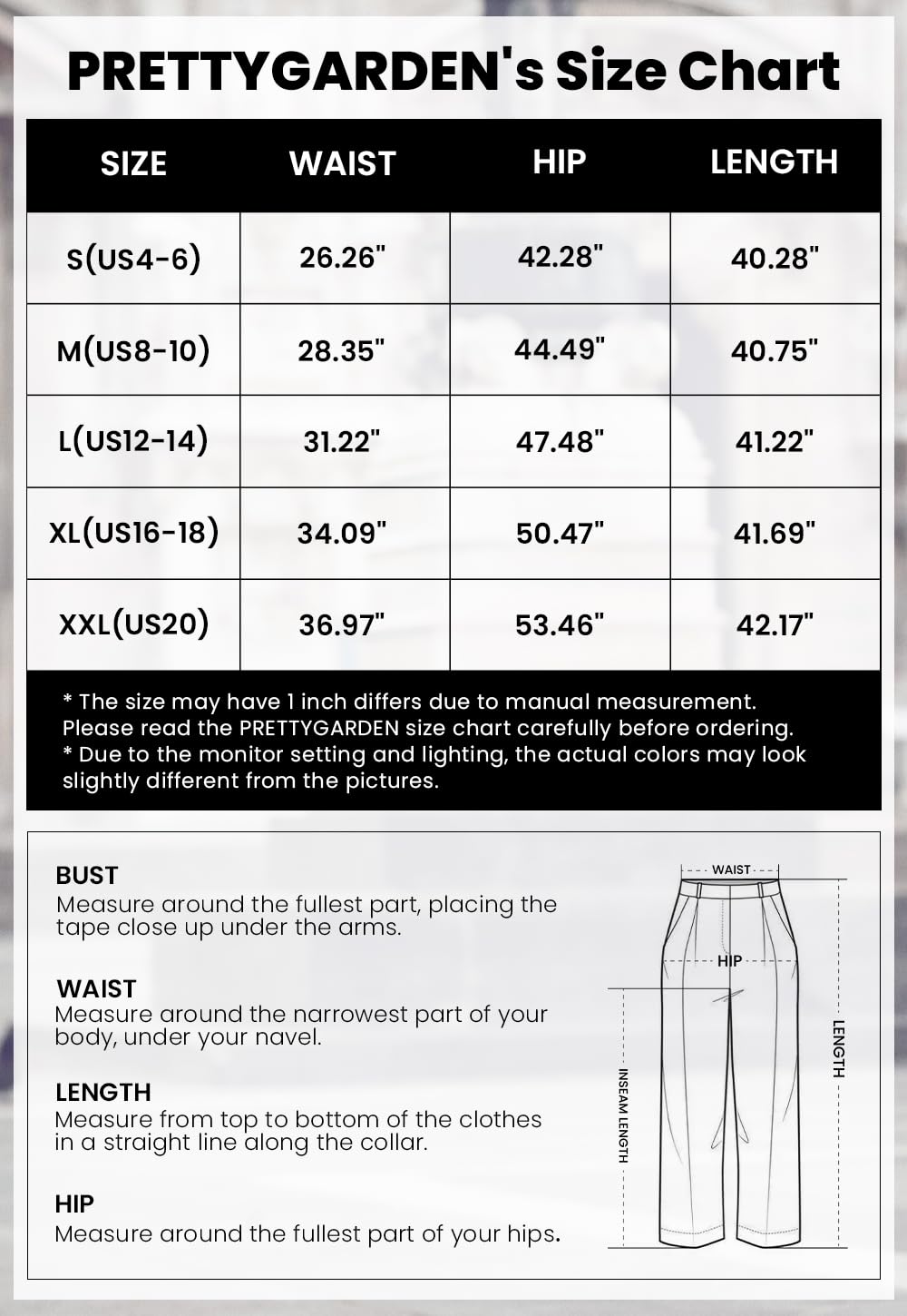 PRETTYGARDEN Women's Summer Elastic High Waisted Work Pants Straight Leg Dressy Business Casual Trousers Slacks Pockets