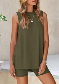 Lounge Shorts Loungewear Outfits 2 Piece Sets