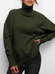Long Sleeve Oversized Chunky Knitted Casual Turtleneck Sweaters