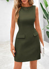 PRETTYGARDEN Womens Formal Sleeveless Summer Dresses Boat Neck Bodycon Elegant A Line Business Work Mini Dresss