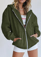 Long Sleeve Zip Up Y2K Hoodies With Pockets